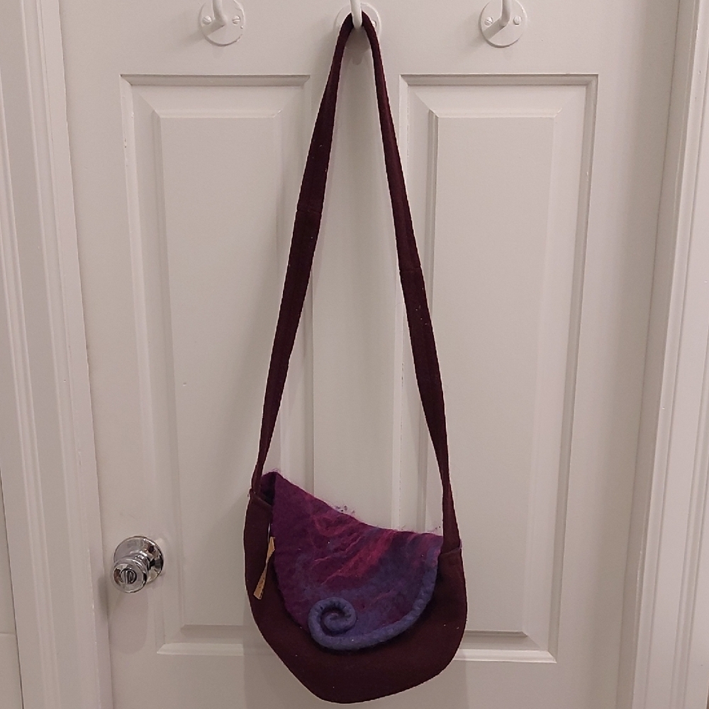 Elegant Purple and Pink Crossbody Bag
